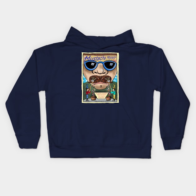Pukey Products 17 “Mustache Morsels” Kids Hoodie by Popoffthepage